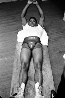 American heavyweight boxer Cassius Clay training ahead of his non-title heavyweight