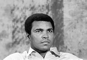 00018 Prints: Former American heavyweight boxing champion Muhammad Ali looking in relaxed mood shortly