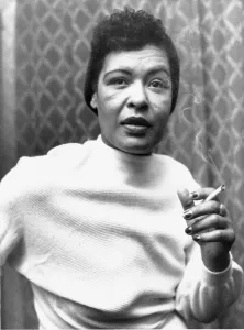 Smoke Prints: American jazz singer Billie Holiday Jazz Singer in the UK ahead of her first concert