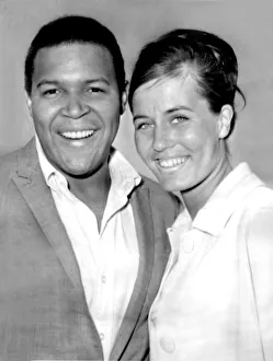 American king of twist Chubby Checker arrives in London with his ex-Miss World wife