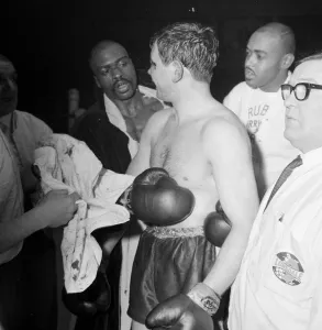 American middleweight boxer Rubin Hurricane Carter of New Jersey, USA