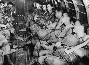 Usaaf Prints: American paratroopers pictured in the C-47 of the Troop Carrier Air Division of