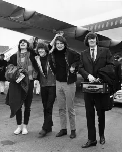 American pop group The Lovin Spoonful pop group arriving at London Airport from New