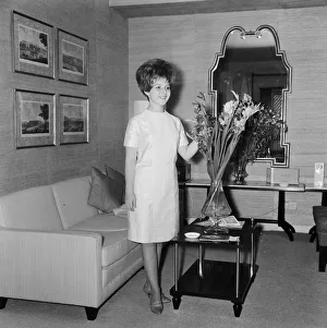 American pop singer Brenda Lee in her room at the Hilton Hotel in London