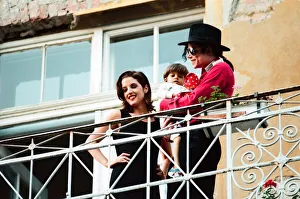 American pop singer Michael Jackson with his new bride Lisa-Marie Presley