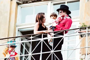 American pop singer Michael Jackson with his new bride Lisa-Marie Presley