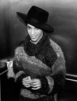 American pop singer Prince arrives at Gatwick Airport in London for three Wembley