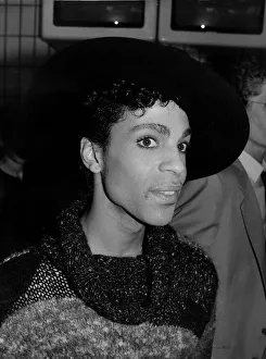 American pop singer Prince arrives at Gatwick Airport in London for three Wembley