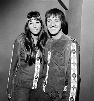 Folk Collection: American pop singers Sonny and Cher. London, 22nd August 1966