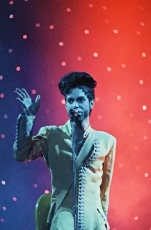 00937 Prints: American pop star Prince performing on stage at Earls Court