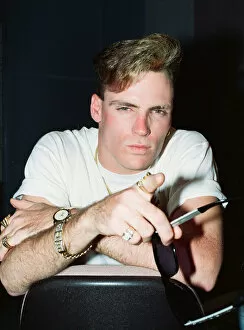 Images Dated 12th January 2011: American rapper Vanilla Ice at the Capital Radio studio in London. 10th April 1991