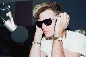 American rapper Vanilla Ice at the Capital Radio studio in London. 10th April 1991