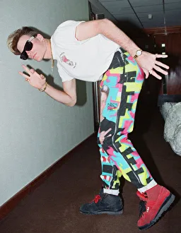 American rapper Vanilla Ice at the Capital radio studio in London. 10th April 1991