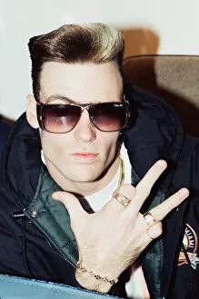 Images Dated 12th January 2011: American rapper Vanilla Ice poses during his visit to London. 3rd December 1990
