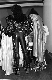 American rock band Kiss pictured at Heathrow Airport. 4th September 1980