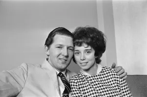 Scandal Prints: American rock and roll singer Jerry Lee Lewis with his third wife Myra who he married