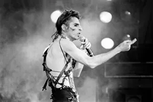 00273 Prints: American rock singer Alice Cooper performing in concert at the Hammersmith Odeon during