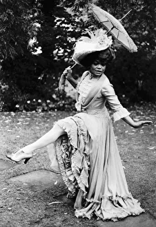 Parasol Prints: American singer and actress Eartha Kitt dressed up for her role in the English play