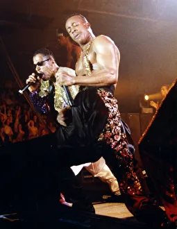 00753 Prints: American singer MC Hammer performs in concert at the Whitley Bay Ice Rink, Tyne and Wear