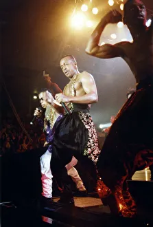00753 Prints: American singer MC Hammer performs in concert at the Whitley Bay Ice Rink, Tyne and Wear