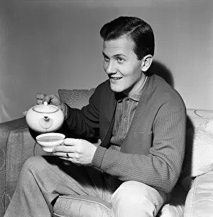American singer Pat Boone in the UK for a series of television and variety engagements