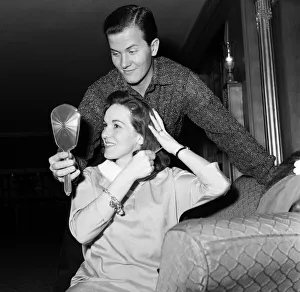 American singer Pat Boone and his wife Shirley pictured a the Dorchester Hotel were they