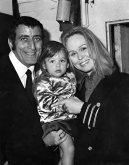 American singer Tony Bennett, pictured in London today with his new wife Sandie