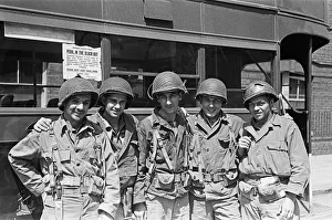 Some of the American soldiers that released a number of Russian prisoners when Cherbourg
