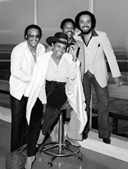 American soul singer Gladys Knight with her backing group The Pips consisting of l-R