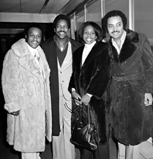 American soul singer Gladys Knight with her backing group The Pips consisting of l-R