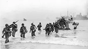 North African Theatre Prints: American troops seen here landing at Arezeu near Oran in Algeria part of the Operation
