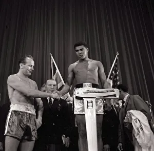 American world champion heavyweight boxer Muhammad Ali, formerly known as Cassius Clay