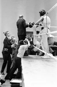 American world champion heavyweight boxer Muhammad Ali, formerly known as Cassius Clay