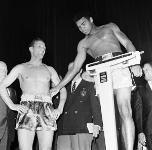 American world champion heavyweight boxer Muhammad Ali, formerly known as Cassius Clay