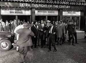 American world champion heavyweight boxer Muhammad Ali leaves the Odeon Cinema in