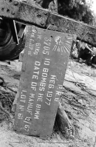 African Prints: Ammunition crate containing bombings during the Biafra conflict. 11th June 1968