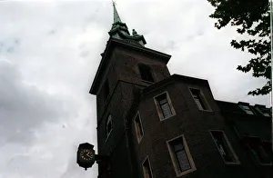 The ancient church of All Hallows-by-the-Tower situated on Byward street near Tower Hill