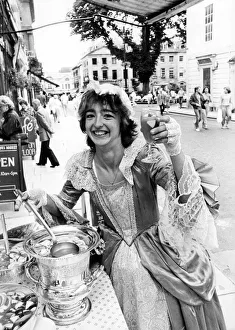 Fair Prints: Andrea Schiller in period costume at Clifton Village fair. 8th July 1985