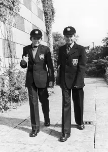 Blazer Prints: Andrew Barraclough and James Dyson first year boys at Woodlands School