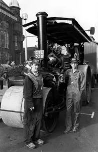 Vintage Prints: Andrew Fogon, left, and David Wright of the Walker Steam Project