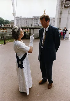 Andrew Morton, Author With Queen Royal Lookalike Elizabeth Richard