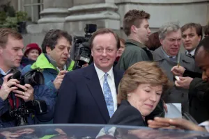 Andrew Parker Bowles & Rosemary Pitmans wedding at Chelsea Registrars Office