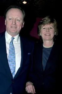 andrew parker bowles & rosemary pitmans wedding at chelsea registrars office - feb
