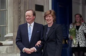 andrew parker bowles & rosemary pitmans wedding at chelsea registrars office - feb