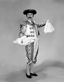 Andrew Sachs in his role as Manuel from the television comedy series Fawlty Towers