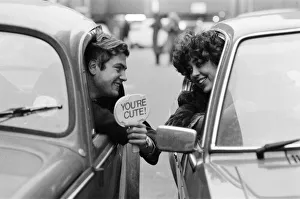 Signs Prints: Andy Banks, 19, and his friend Ricky Churchill (not pictured), 20