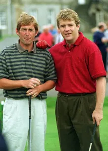 Andy Goram Ranger footballer (R) and Kenny Dalglish Blackburn Rovers at charity golf