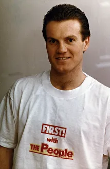 T Shirt Prints: Andy Sinton Queens Park Rangers & England football player pictured wearing The People
