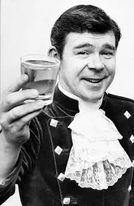 Andy Stewart Scottish entertainer singer with glass of Whisky
