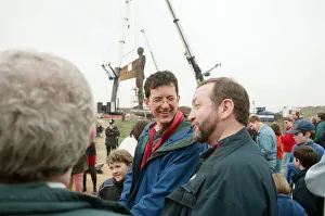 The Angel of the North is erected in Gateshead by staff from Hartlepool Fabrications